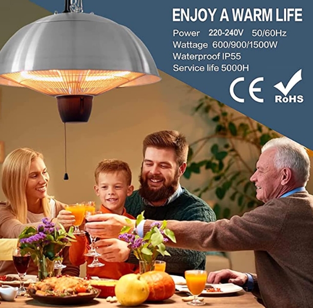 Factory ceiling radiant heater