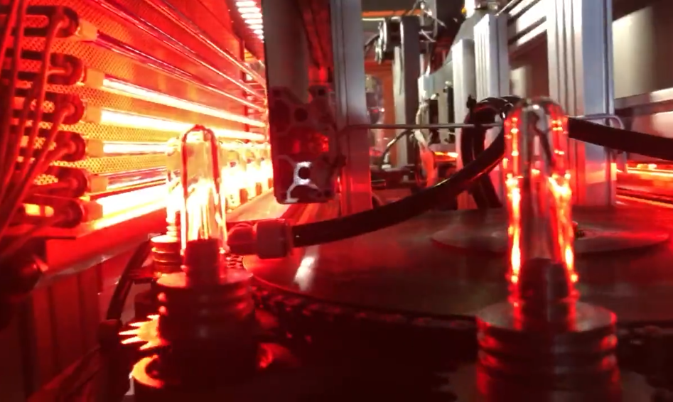 Infrared heating element for blow molding